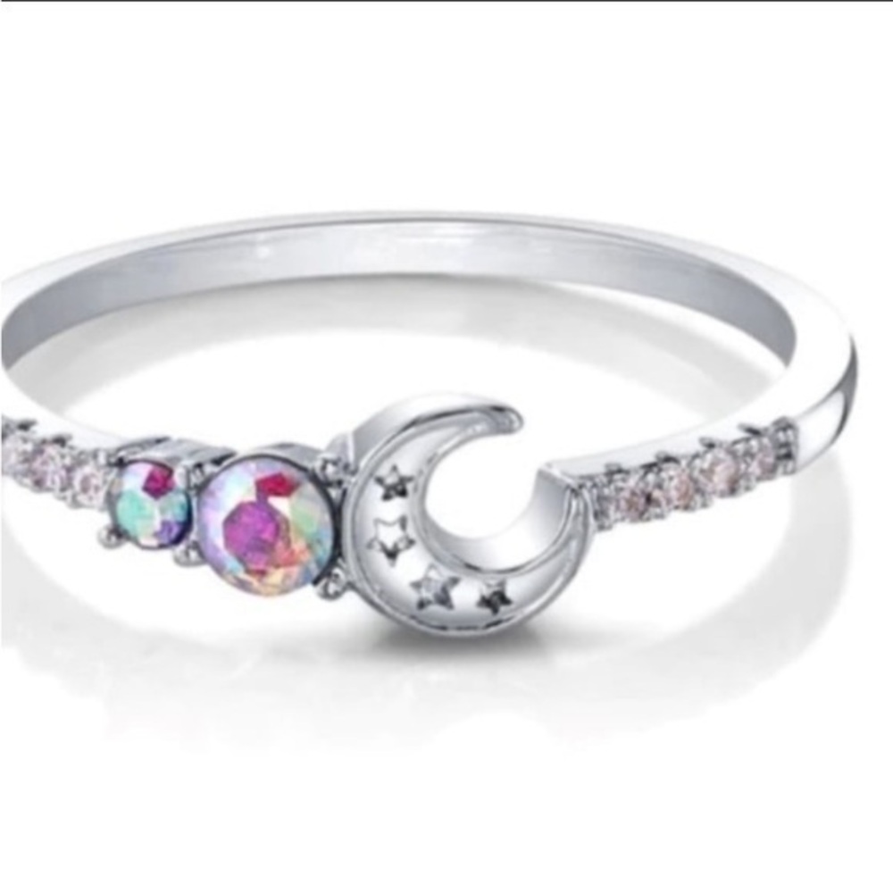 NEW silver ring by Frangrant Jewels  from “Moon & Stars” collection Sz 8